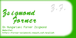 zsigmond forner business card